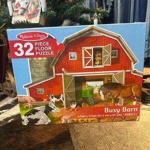 Melissa & Doug Red and Blue Busy Barn Puzzle